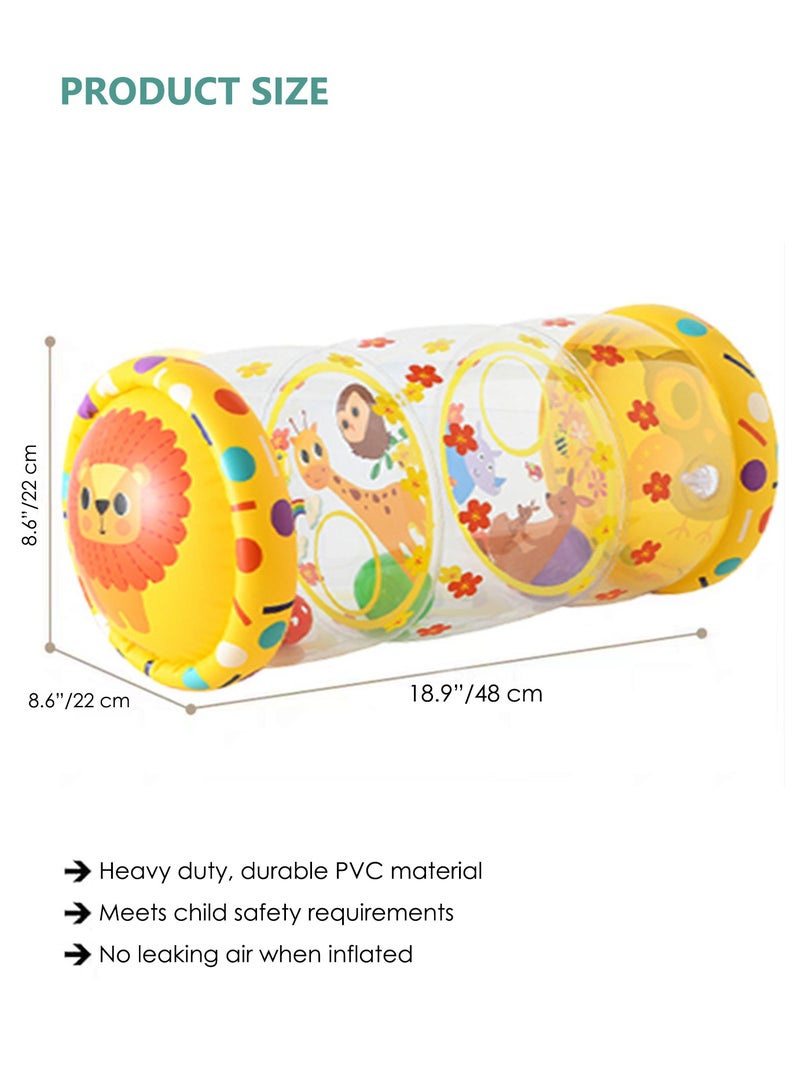 Inflatable Activity Roller, Crawling & Walking Baby Toys for 6-12 Months Glowing, Tummy Time Sensory Development Toys for Boys, Girls - Image 2
